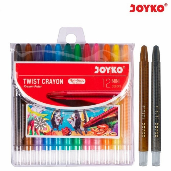

Crayon putar Joyko 12 Warna TWCR-12mini