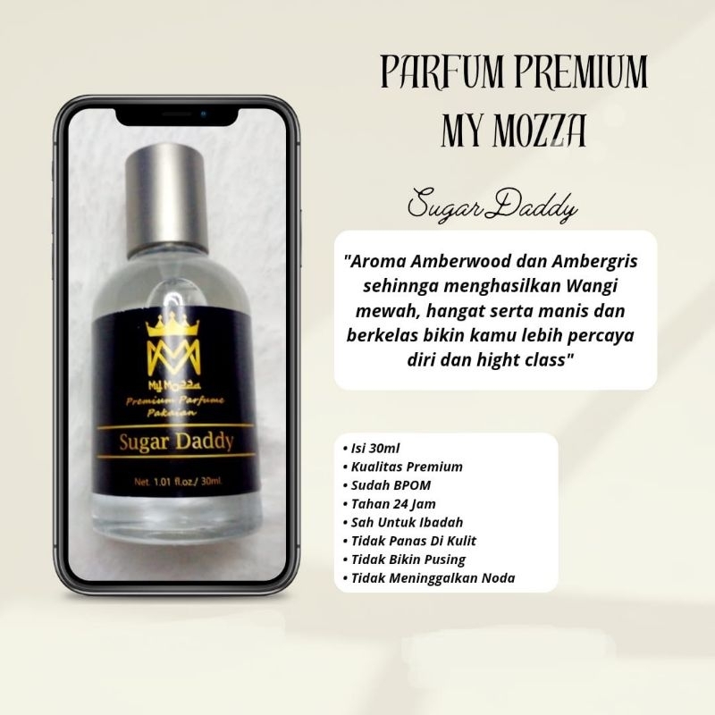PARFUM PREMIUM MY MOZZA VARIAN SUGAR DADDY NON ALKOHOL 30ML