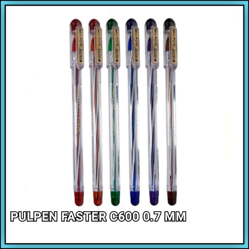 

1 Pcs Pulpen Faster C600 Hitam 0.7 Mm