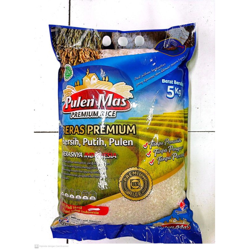 Beras Pulen Mas premium 5 Kg