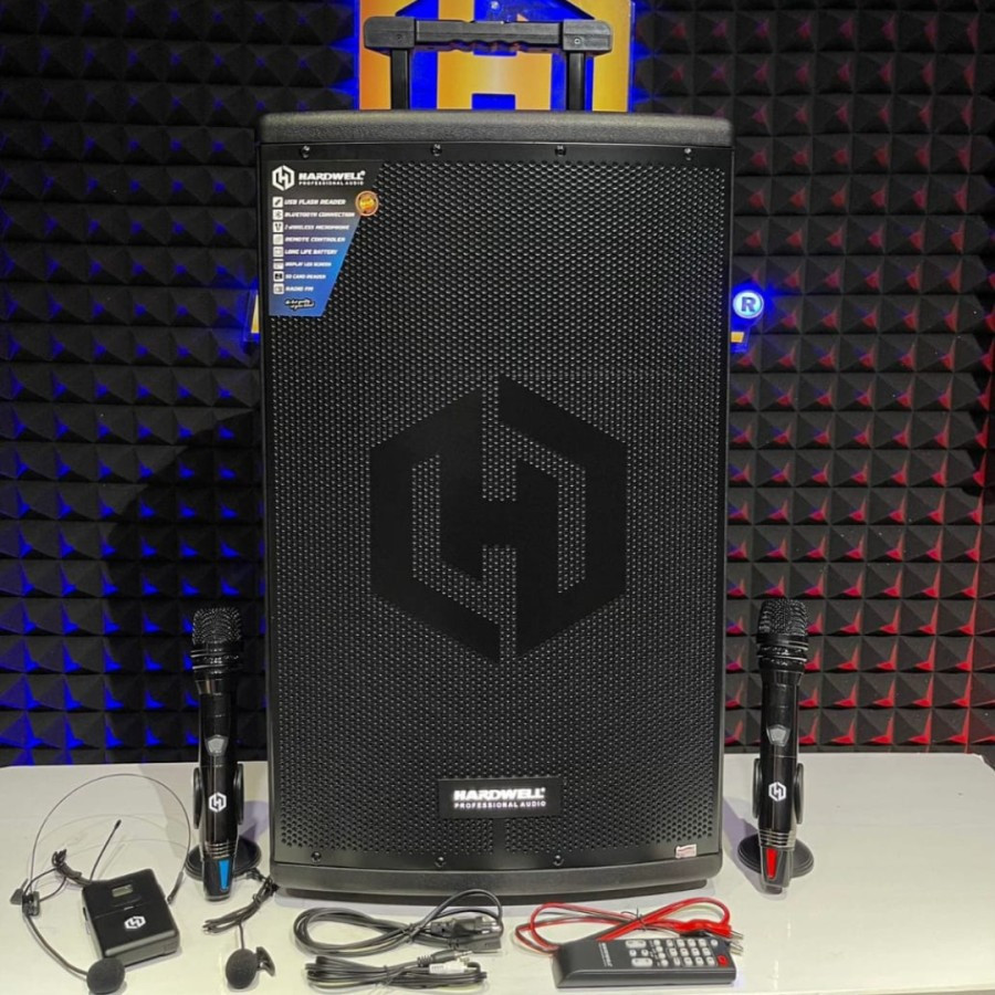 speaker portable wireless hardwell emerald 15 pro emerald 15pro 15''