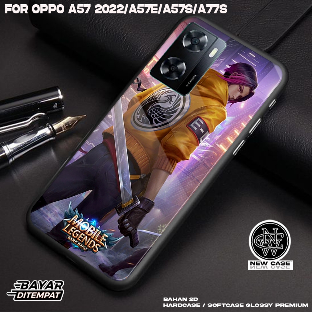 Case OPPO A57 2022 A57E A57S A77S - Casing Hp Terbaru 2023 Newcase [ MOBILELEG] Silikon Hp Mewah - K
