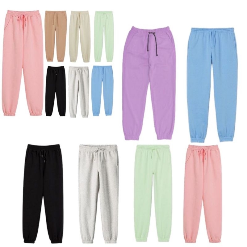 celana joger pria wanita katun sweatpants