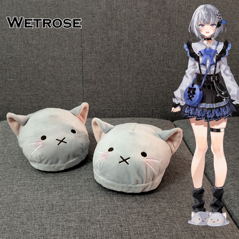 【Wetrose】Hololive ID Vtuber Vestia Zeta Nusantara 2023 Costume Cosplay Cat Slipper Sandal Kucing