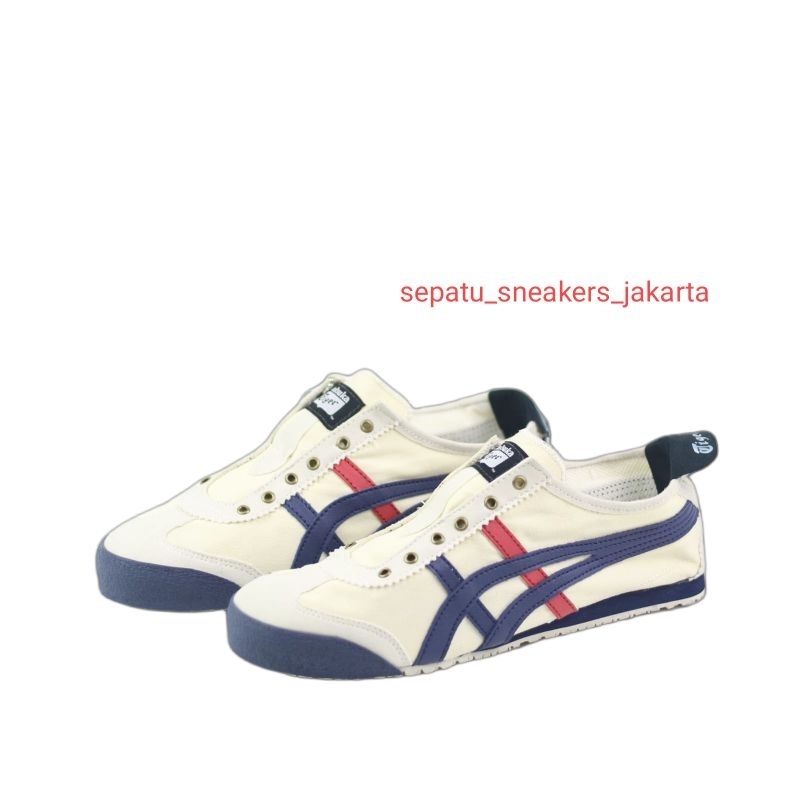 Sepatu Onitsuka Slip On Bahan Kanvas Tanpa Tali