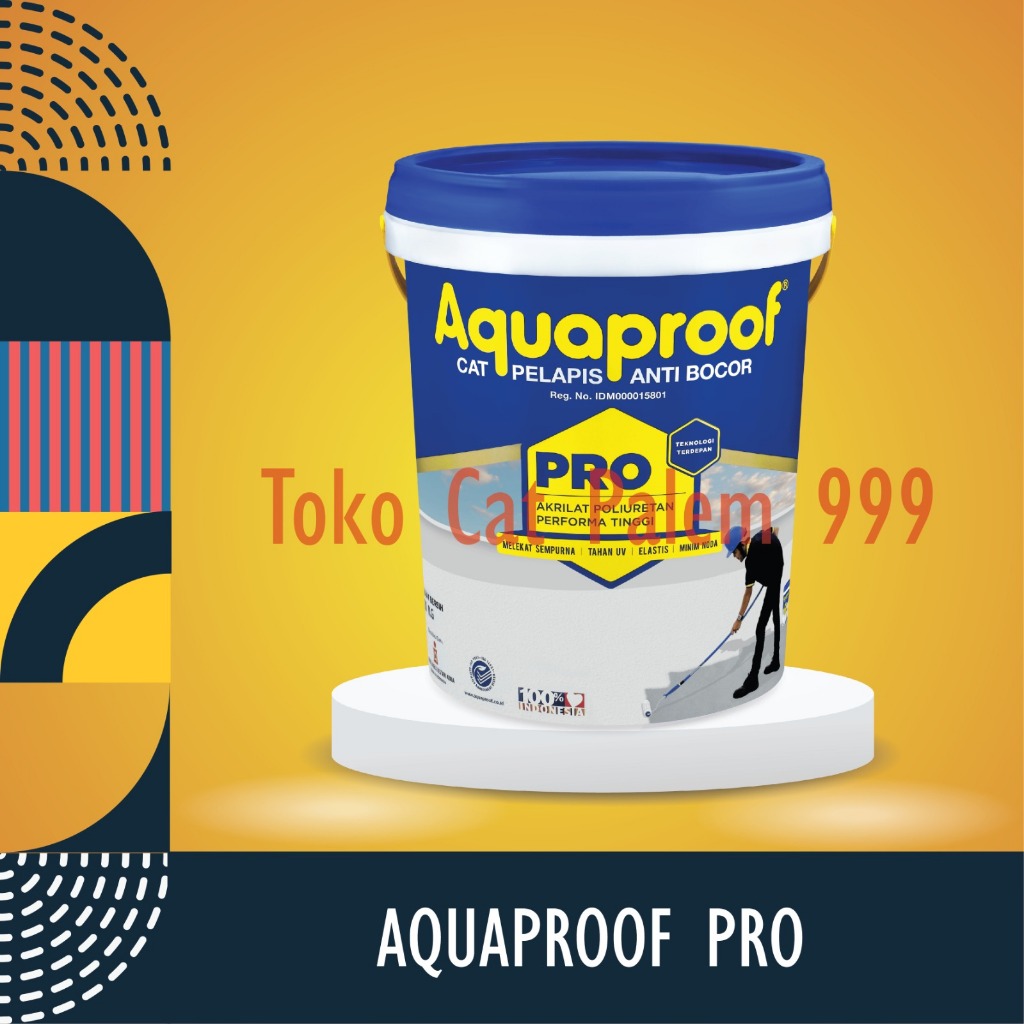 Cat Pelapis Anti Bocor AQUAPROOF PRO warna ABU dan PUTIH ukuran 4 KG