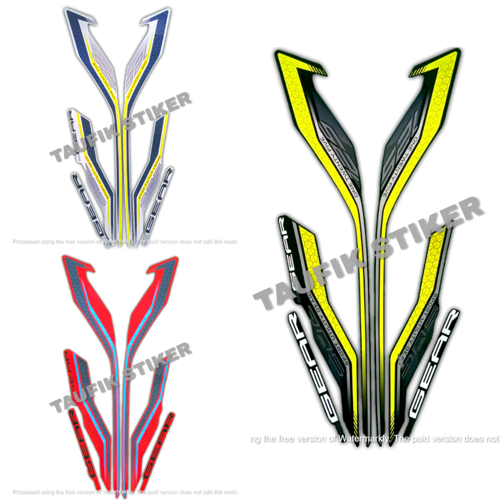 STRIPING LIS BODY MOTOR YAMAHA GEAR 125 2022 SEPASANG STANDAR FULL SET