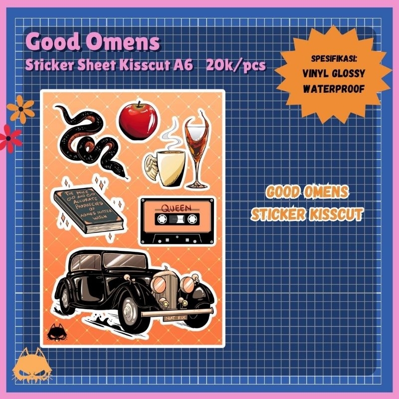 

[OPEN PO] Sticker Sheet Kisscut A6 Good Omens (PRE ORDER ONLY)