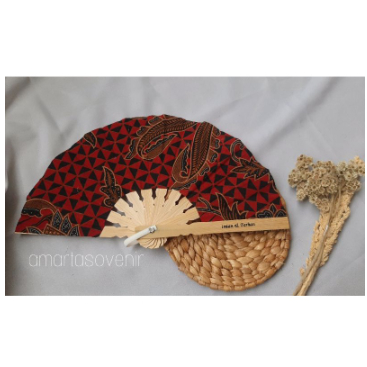 Souvenir Kipas 50pcs Souvenir Pernikahan Kipas Batik