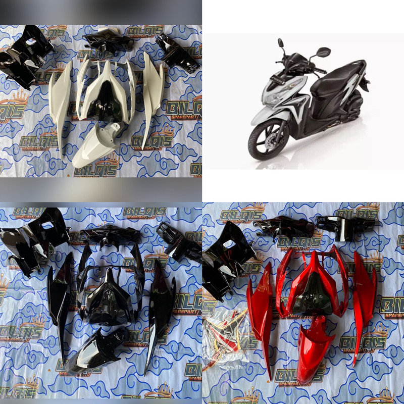 cover body full set body halus honda vario 125 lama old th 2012-2014 warna merah