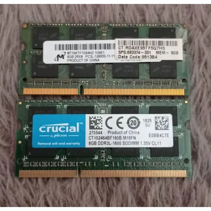 Ram laptop DDR3l 8gb pc3l