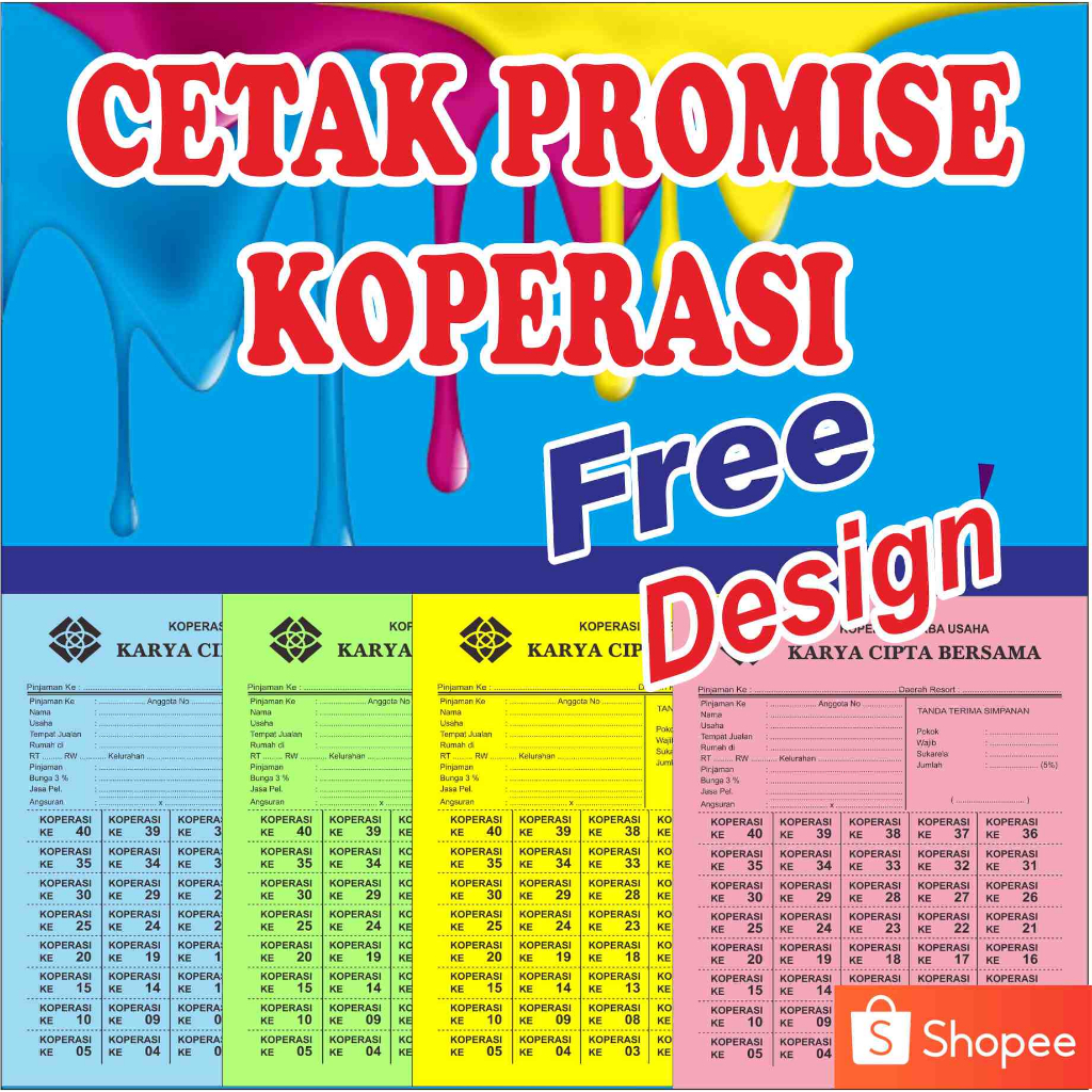 Kartu Koprasi / Promise Koperasi / 1rim / Isi ( 500lembar )