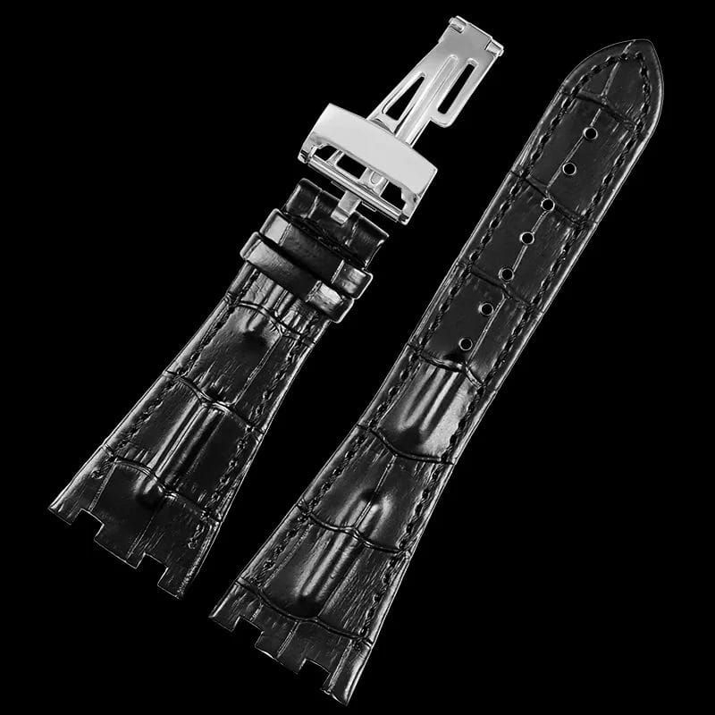 Tali Kulit Jam Tangan Audemars Piguet AP Hitam + Buckel