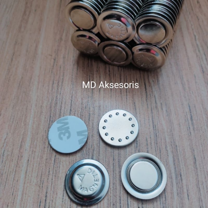 

Magnet Bulat Magnet Pin Lencana Magnet Nama Dada Magnet Papan Nama Plus Lem Tape Foam Magnet 23mm