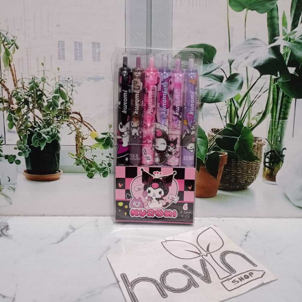 

(6 PC) PEN GEL PENA PULPEN CETEK KLIK MIKA