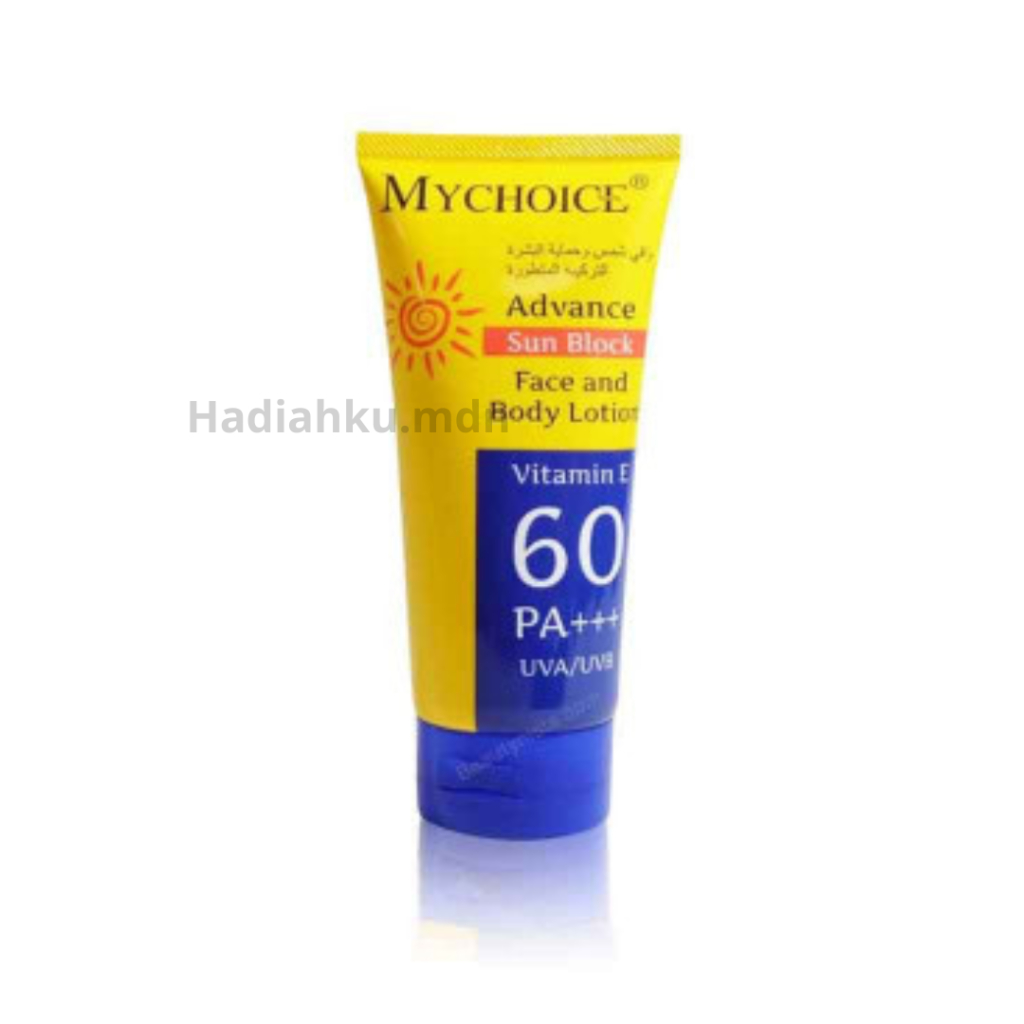 MYCHOICE ADVANCE SUNSCREEN SPF 60 PLUS FACE AND BODY SUNBLOCK MY CHOICE ORIGINAL THAILAND