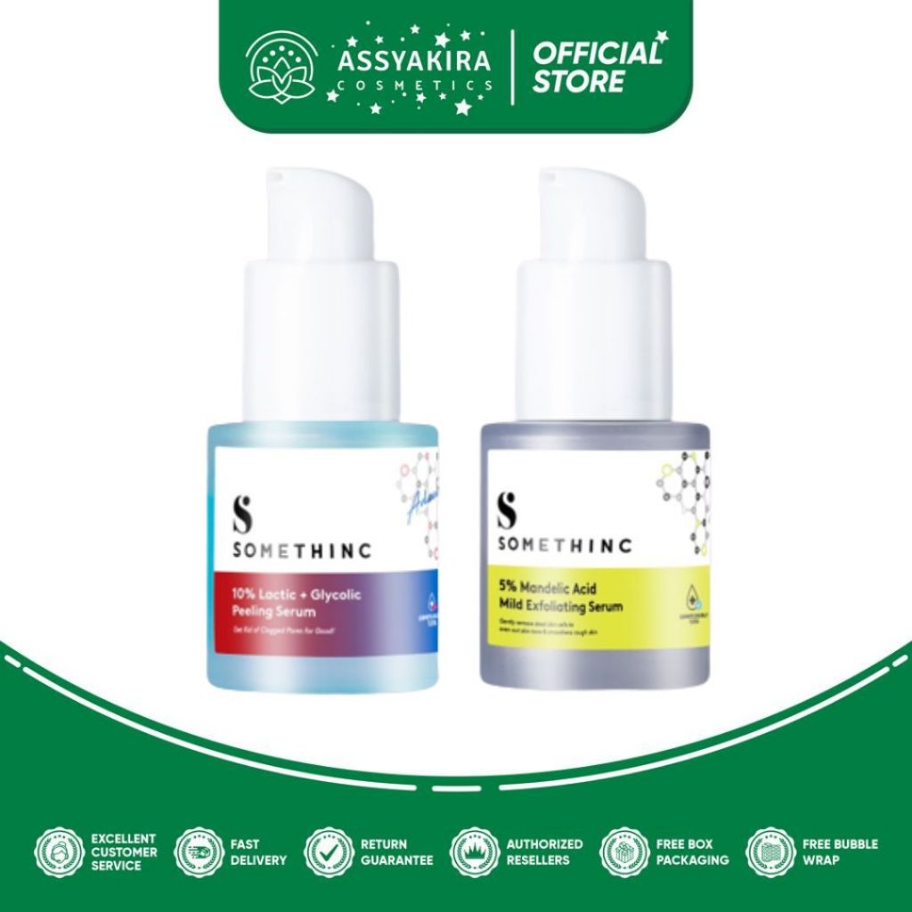 SOMETHINC 5% Mandelic Acid Mild Exfoliating Serum || SOMETHINC 10% Lactic + Glycolic Peeling Serum 2