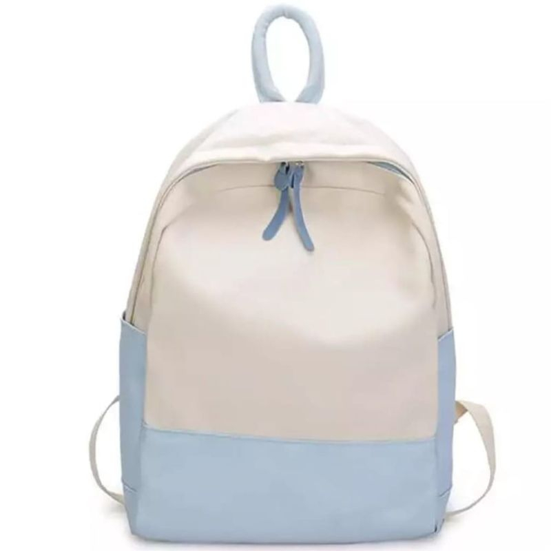 tas backpack ransel anak sekolah TK SD motif POLOSAN