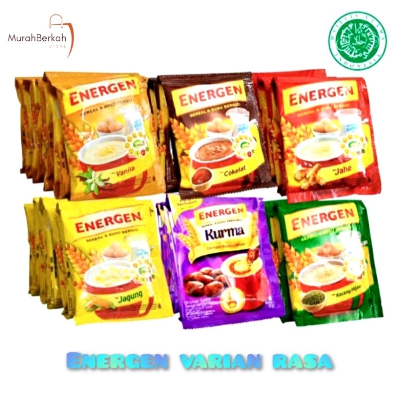 

Energen Renceng Susu Sereal Aneka Rasa 10 Sachet @35gr