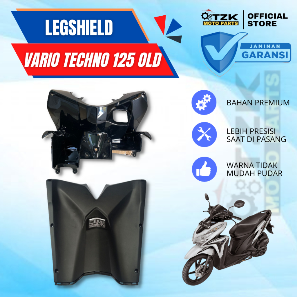 Cover Legshield Legsil Dasbor Tengah Dek Bawah Vario Techno 125 Fi Old 2012 - 2014