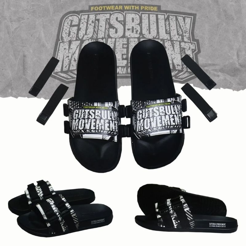 SANDAL SLOP GUTSBULLY MOVEMENT SENDAL FLIP PRIA GARASI REBEL