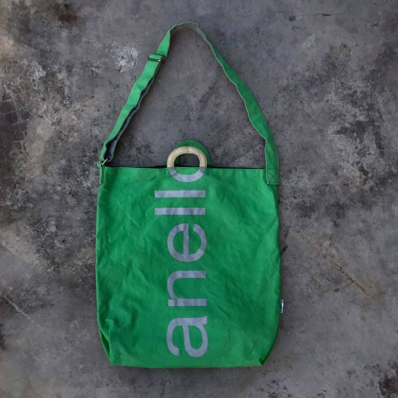 TOTEBAG Canvas ANELLO Authentic 100% Carrot Company | tas slempang pria wanita original