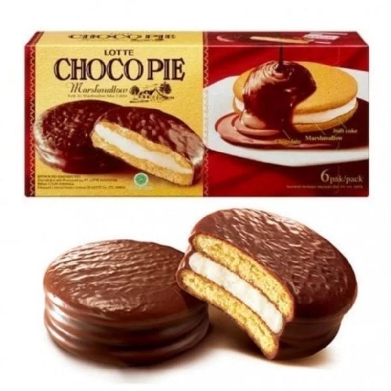 

Chocopie coklat marsmelow isi 6 pcs dari Lotte