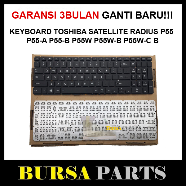 Keyboard Toshiba Satellite Radius P55 P55-A P55-B P55W P55W-B P55W-C