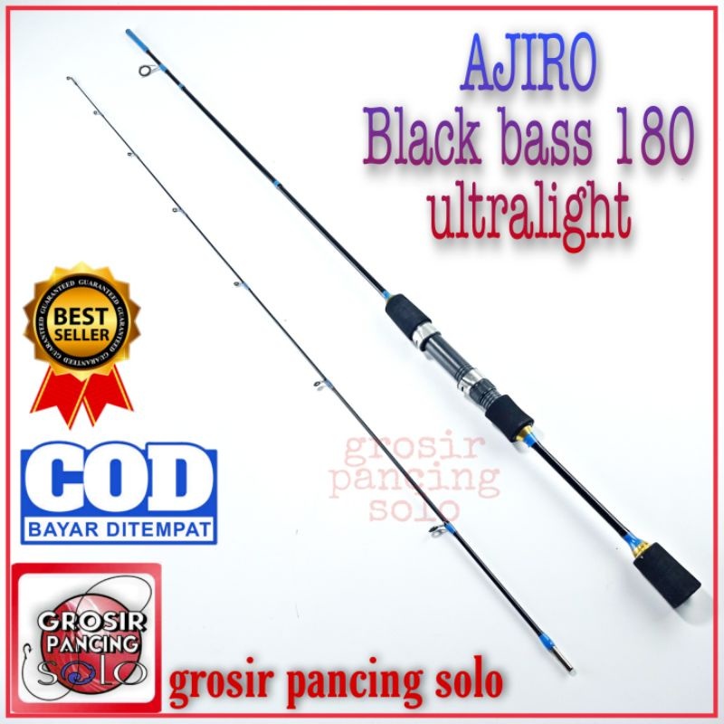 joran pancing fiber solid ul ultralight lentur ajiro blackbass black bass lentur 2-6 lb 150 165 180 