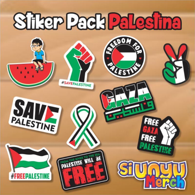

Palestine Sticker Pack | Stiker Palestina Isi 10 pcs