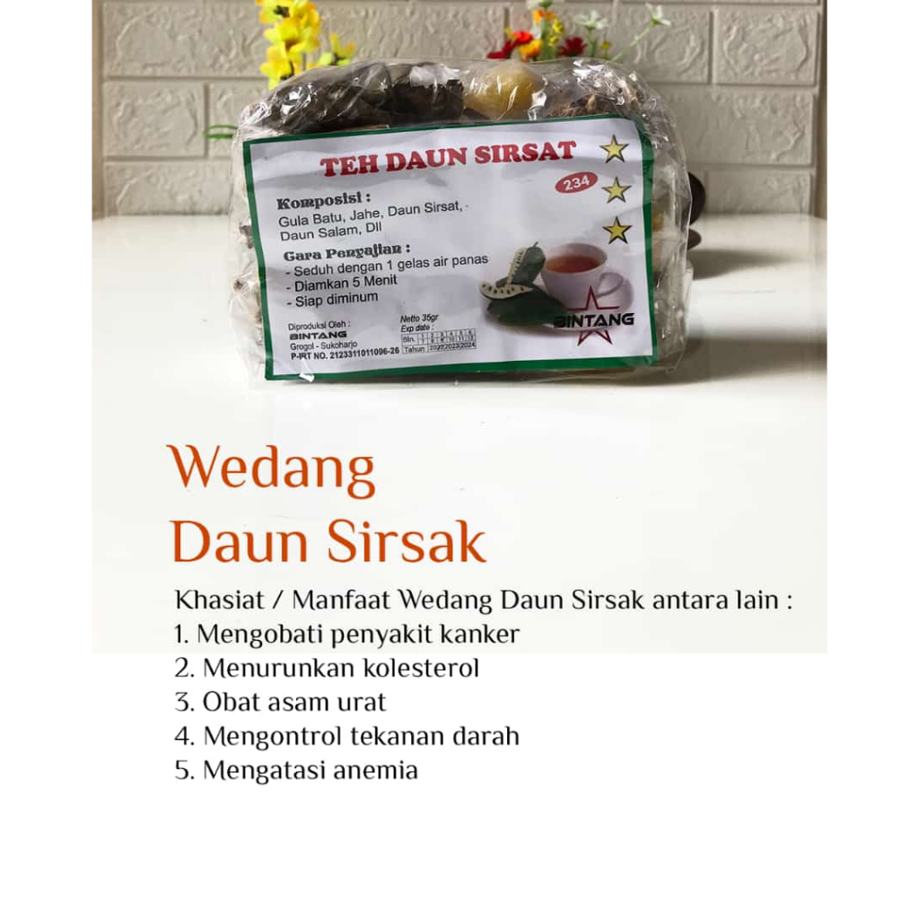 

Wedang Teh Daun Sirsat - Herbal Alami Atasi Kanker dan Anemia Teh Daun Sirsak