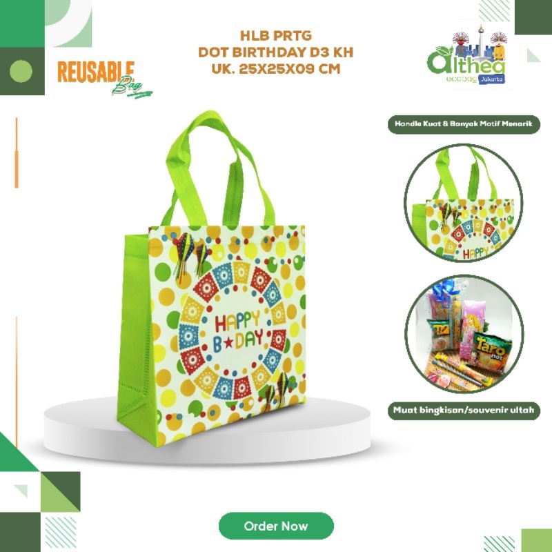 

Tas Ulang Tahun Anak | Goodie Bag Ulang Tahun Anak | Tas Ultah Anak Murah | Tas Souvenir Ultah 25x25x09