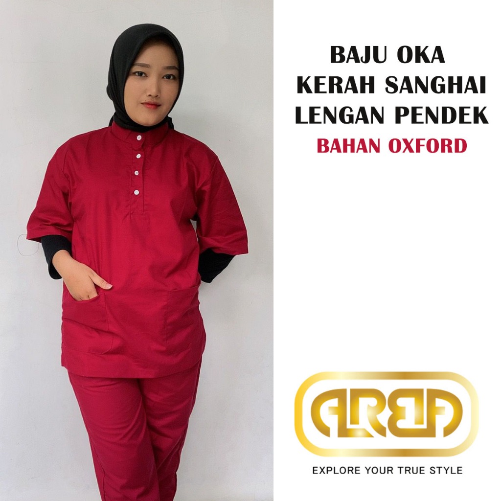Baju OK OKA KERAH SANGHAI Lengan PENDEK dokter jaga perawat petugas medis