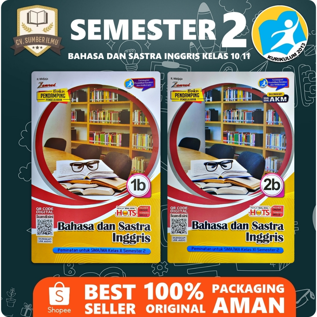 LKS BAHASA DAN SASTRA INGGRIS SMA/ MA KELAS 10 11 12 SEMESTER 2 K13 BARU | Zamrud
