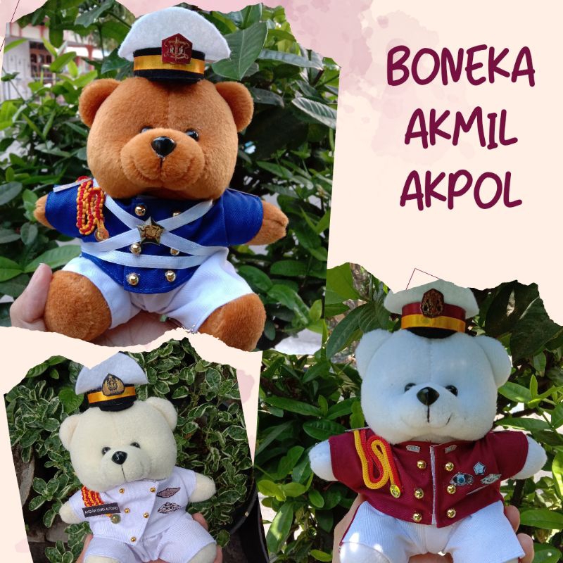 Boneka Bear Kostum Akmil Akpol / Boneka Seragam Taruna