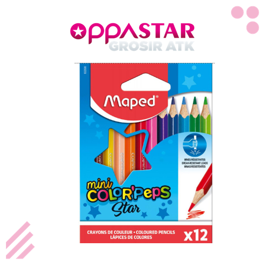 

Pensil Warna Maped Color Peps Star Mini 12 Warna