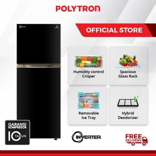 Kulkas 2 Pintu Polytron PRW23VX Inverter (Area Denpasar Only)