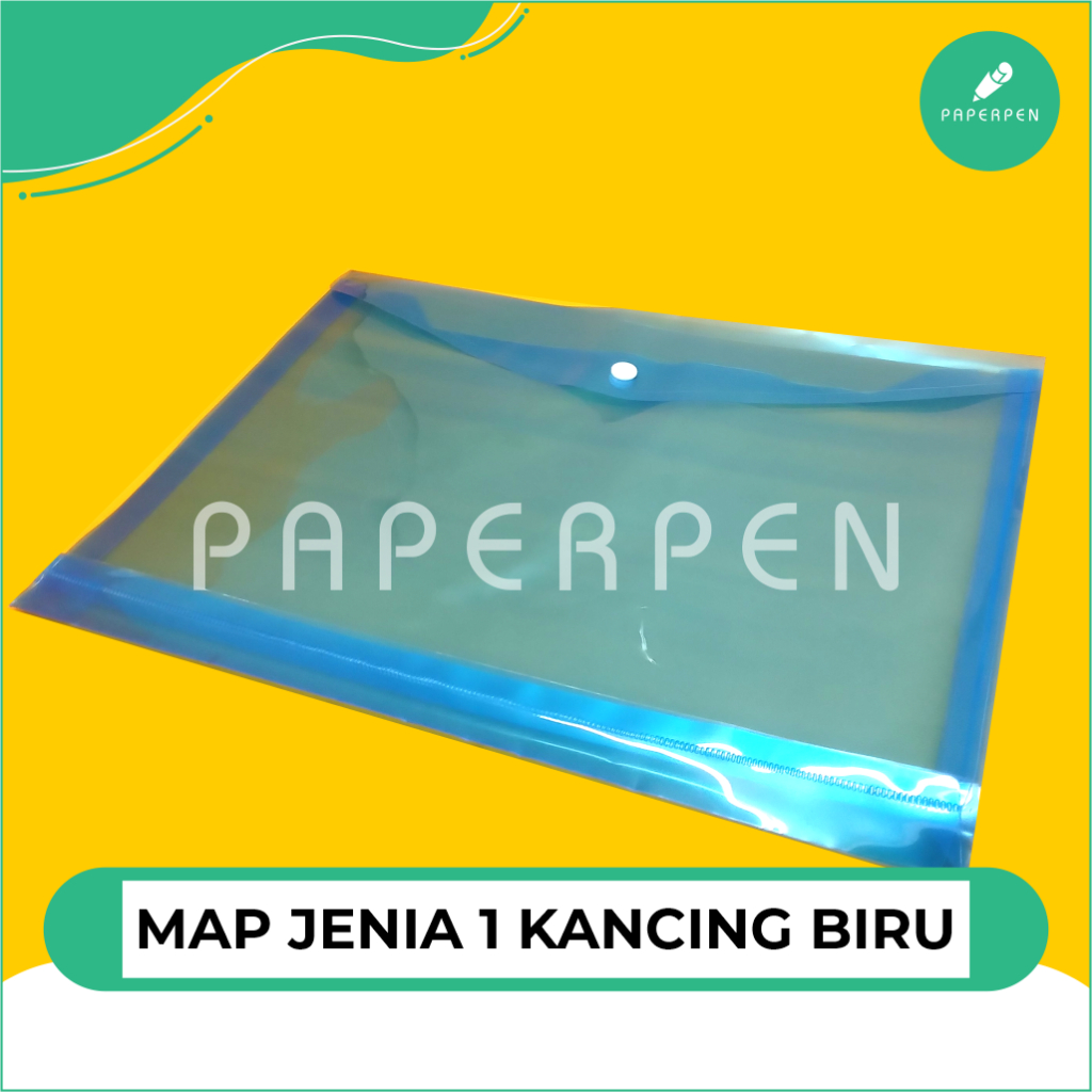 

(Lsn) 12 Pcs Map Jenia 1 Kancing Biru