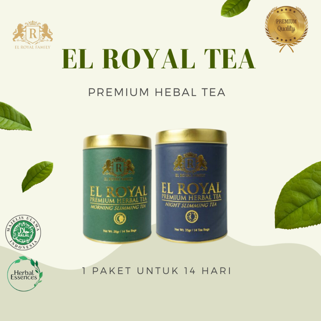 

EL ROYAL TEA - Teh Herbal Premium Memperlancar Pencernaan & Menurunkan Kolestrol Original