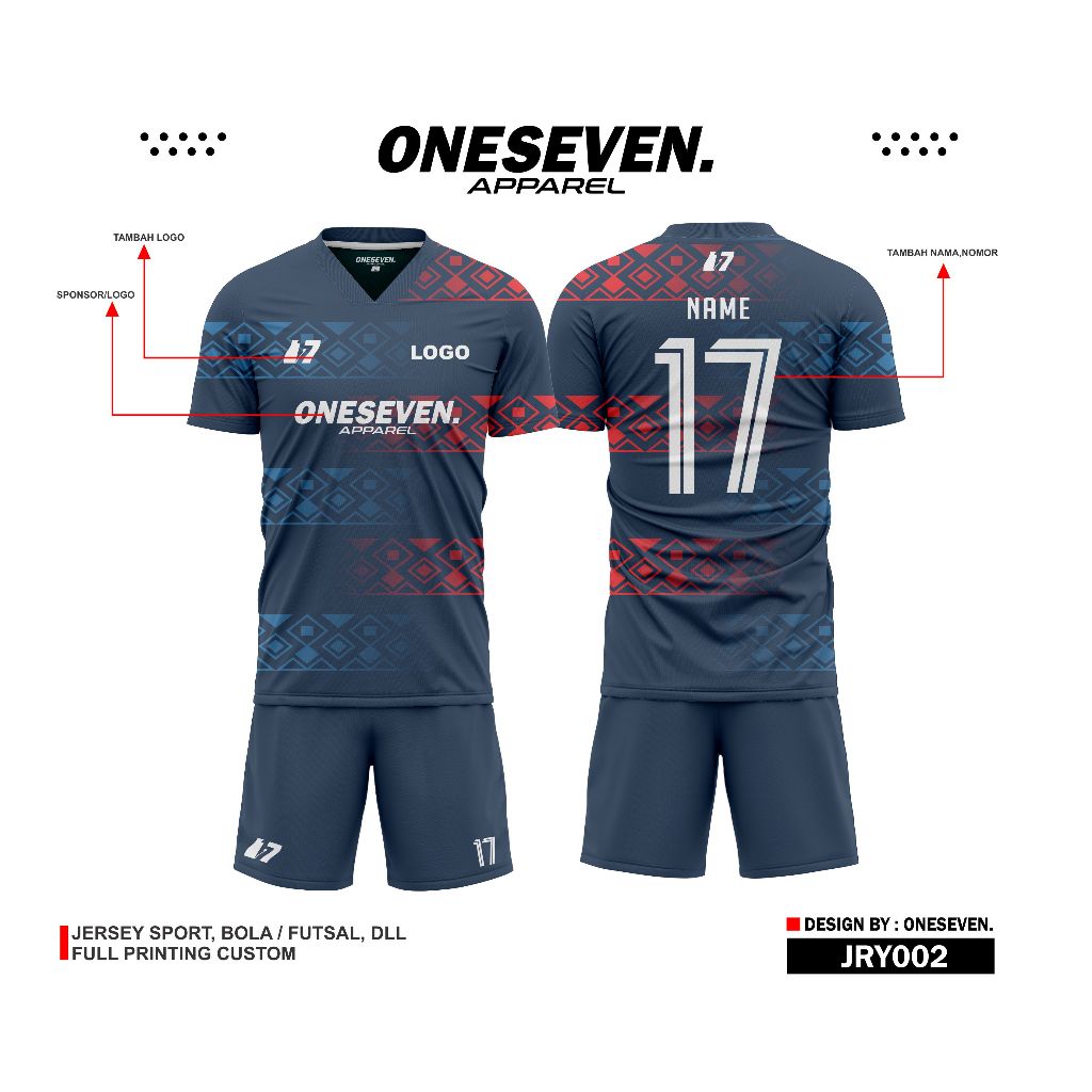 BAJU JERSEY SEPAK BOLA/FUTSAL FULL PRINTING CUSTOM DESIGN