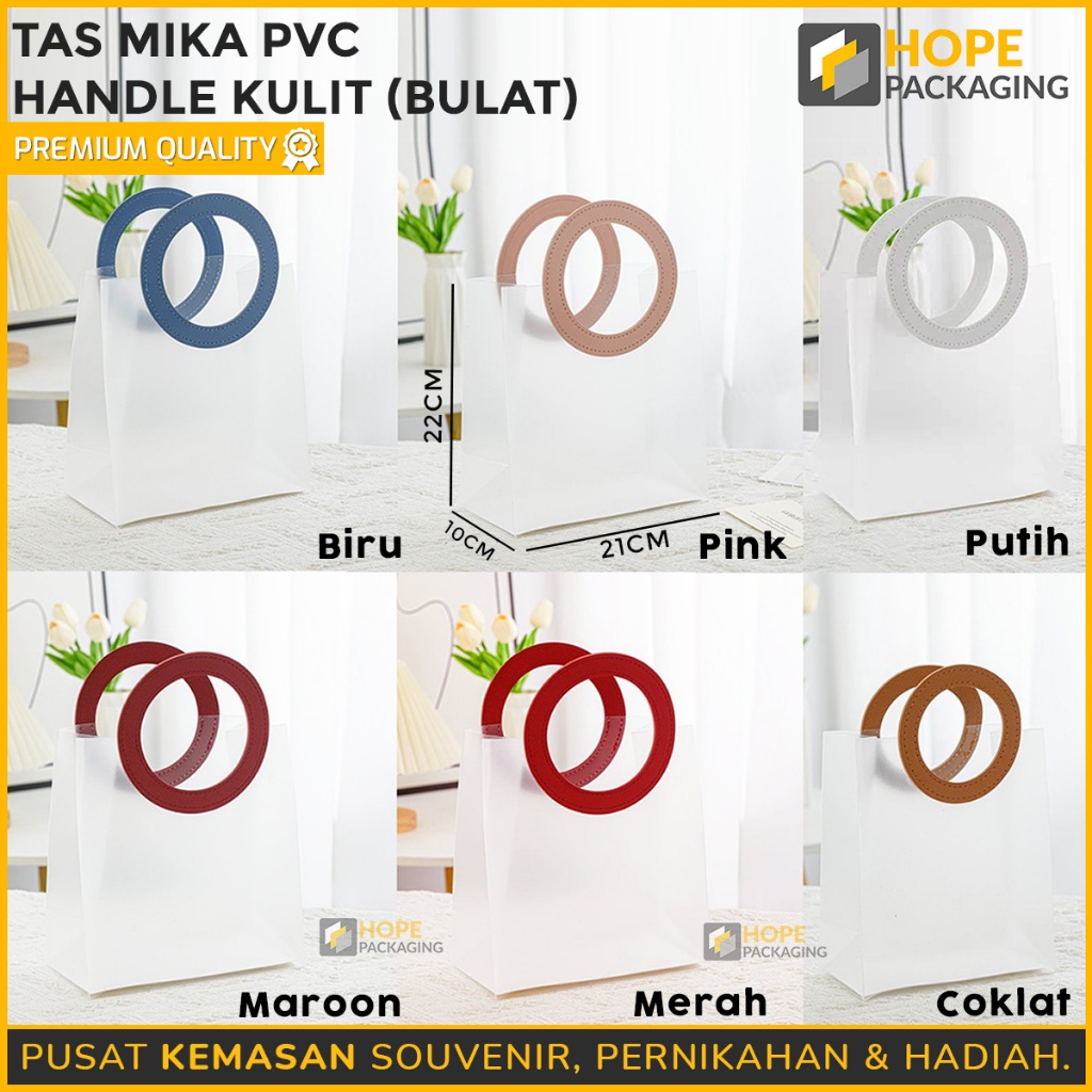 Tas Mika Tebal Kulit Pvc Transparan Bening /Tas Mika Transparant PVC Box Aw/Tas Mika + Tutup Kancing