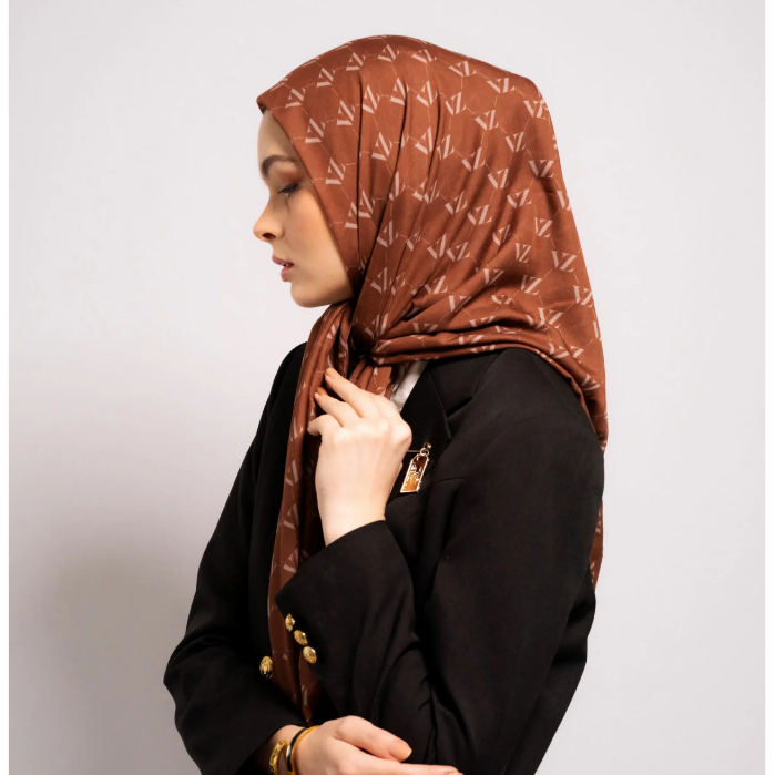 New Vivi Zubedi New Monogram Scarf / Vz Scarf Monogram Original By Vivi Zubedi / Vz Monogram Voal