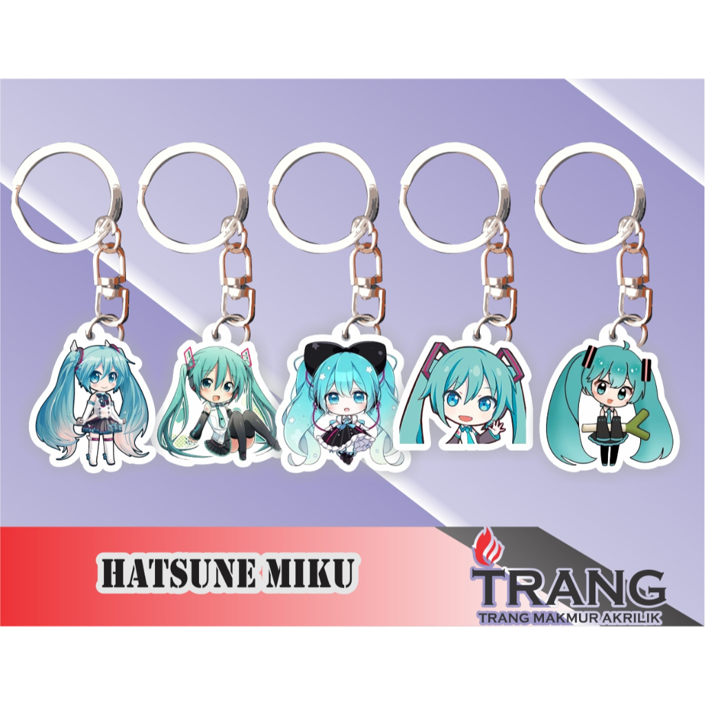 Gantungan Kunci Akrilik Hatsune Miku / Keychain Acrylic Hatsune Miku VTuber