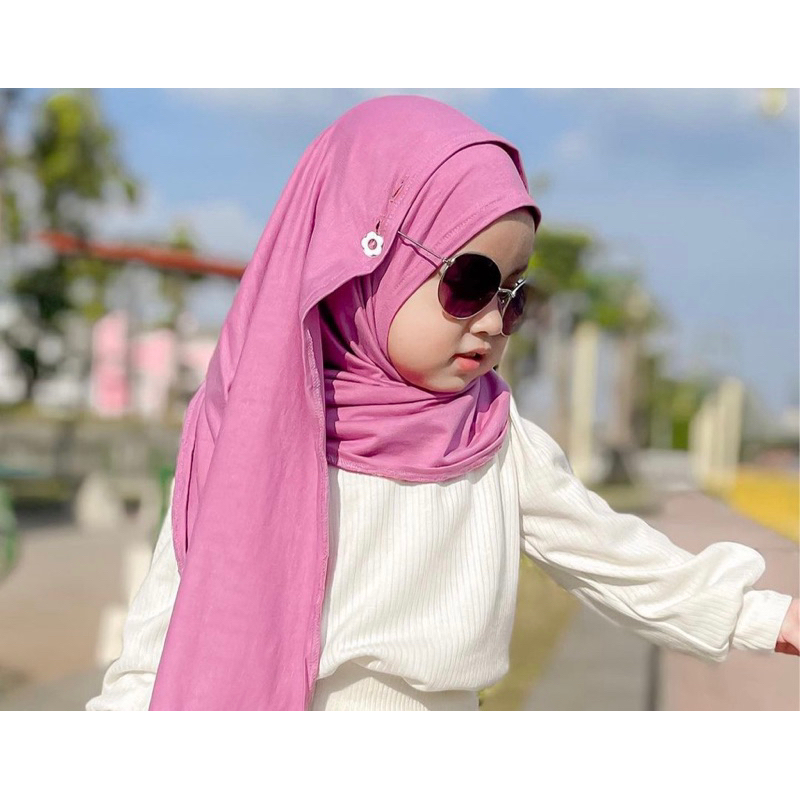 jilbab anak / jilbab bayi jersey / hijab instan anak / pashmina instan anak