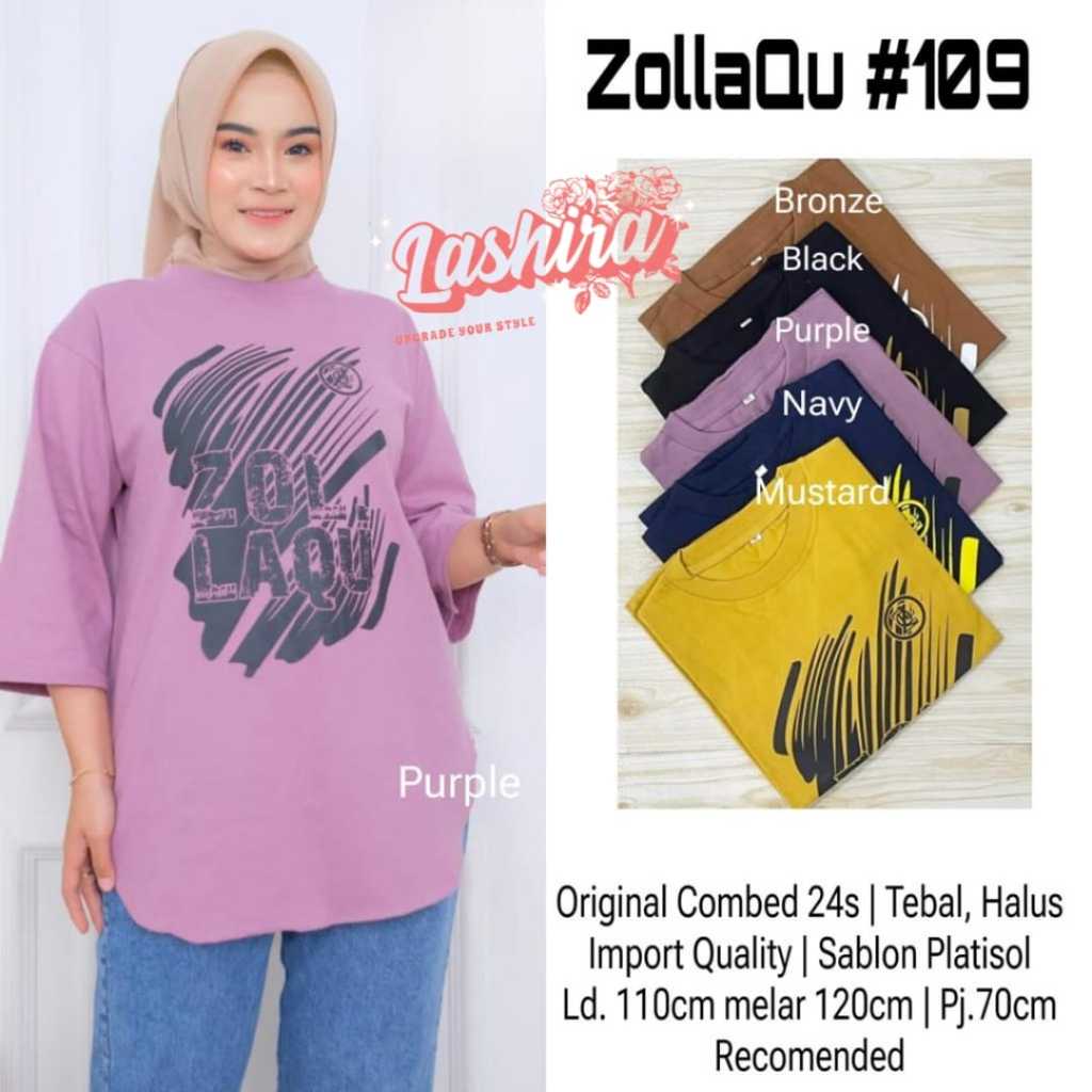 zolaqu-109 kaos jumbo ld 110 blouse bluss blus bluse baju atasan katun wanita perempuan cewek remaja