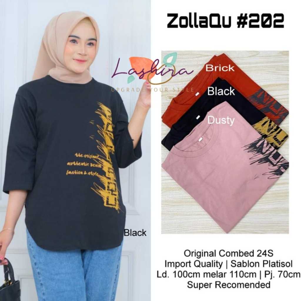 zolaqu-102 kaos jumbo ld 110 blouse bluss blus bluse baju atasan katun wanita perempuan cewek remaja