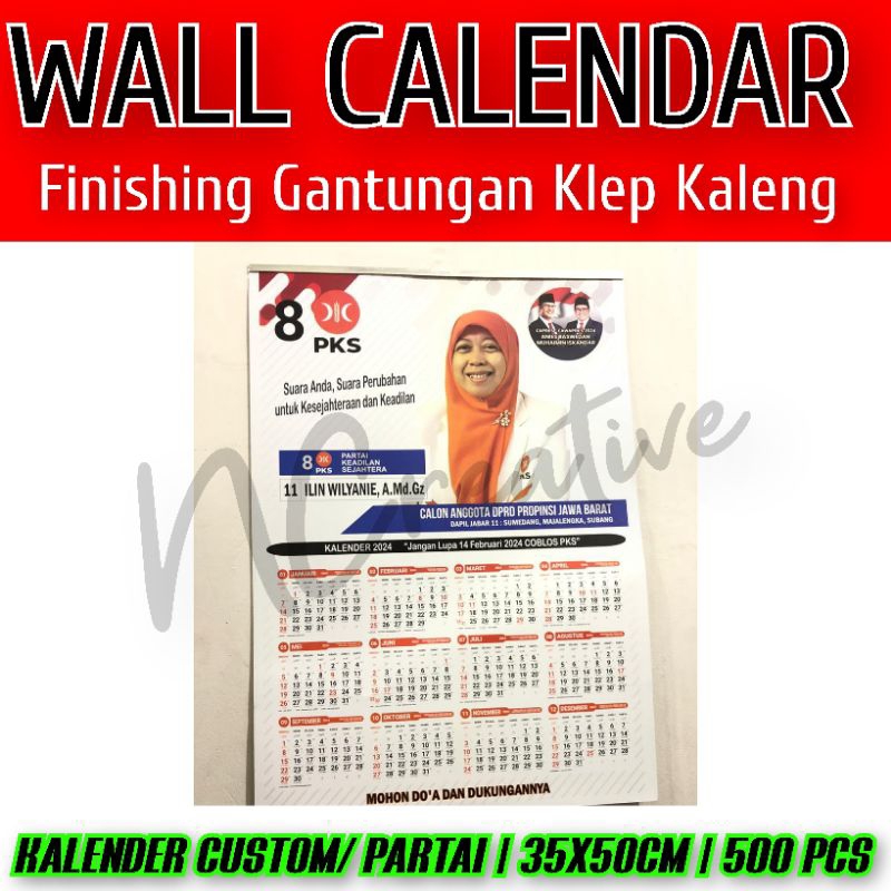 

500 PCS CETAK KALENDER DINDING CUSTOM 2025 DUPLEX 250GSM FINISHING GANTUNGAN KLEP KALENG GROSIR MURAH BANDUNG