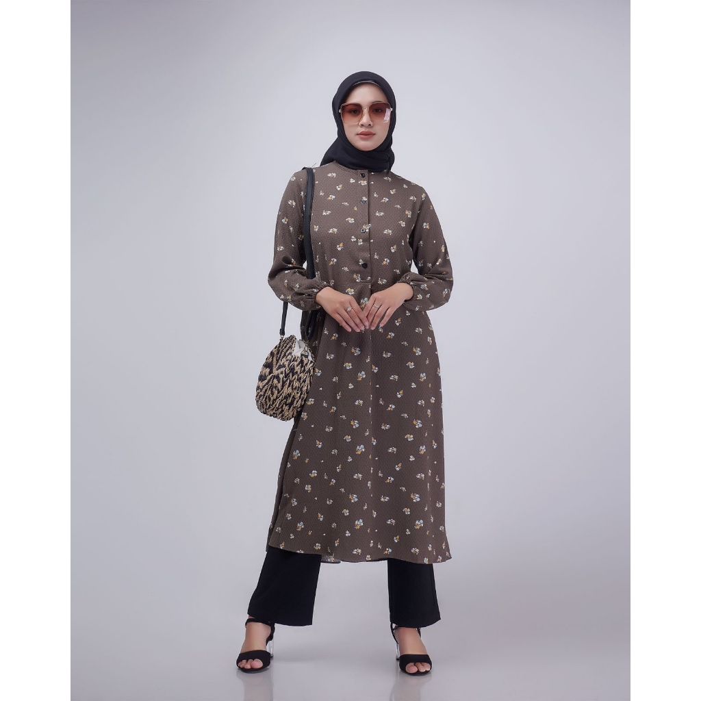 Midi Dress tunik Crinkle