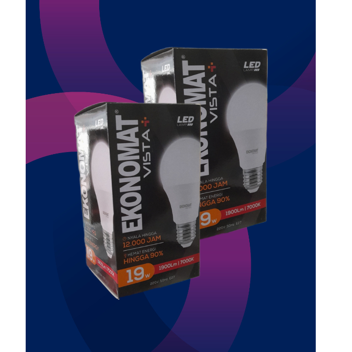 LAMPU LED EKONOMAT VISTA 19W PUTIH