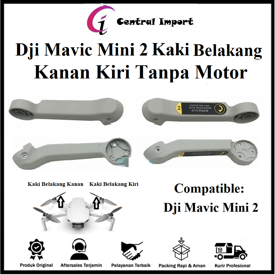 Dji Mavic Mini 2 Kaki Belakang Kanan Kiri Tanpa Motor Original - Dji Mavic Mini 2 Kaki Belakang Tanp